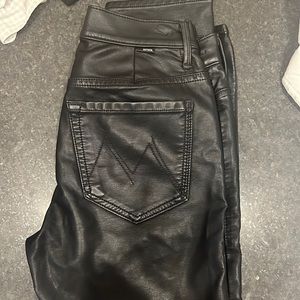 Mother leather jeans